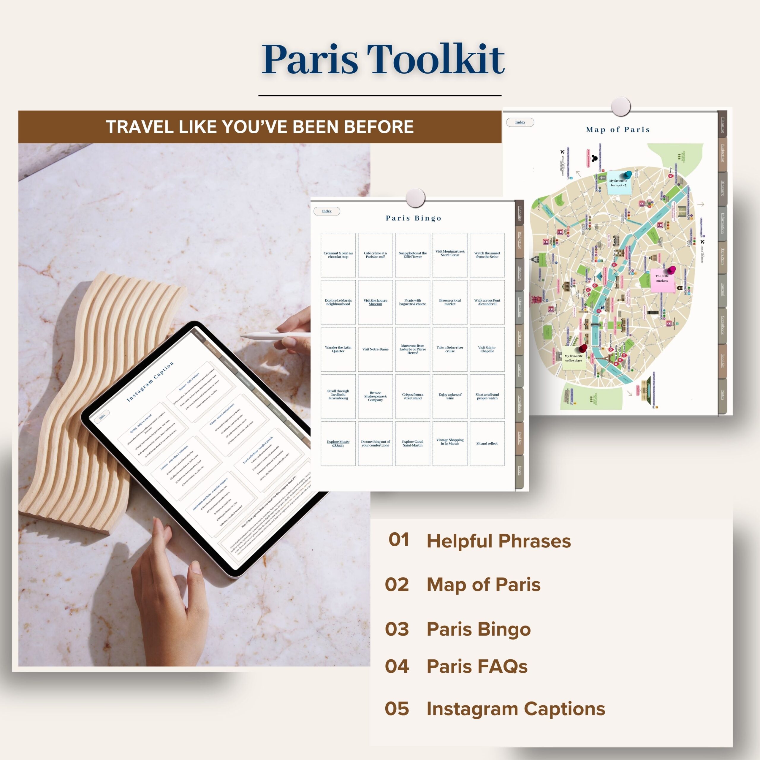 Paris Travel Planner | Digital Itinerary, Budget, Journal (iPad, Android Compatible) - Image 8